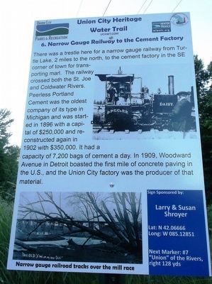 Narrow Gauge Railway to the Cement Factory Marker image. Click for more information.