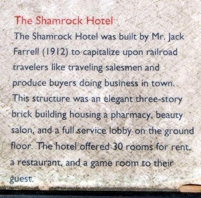 Blackville Marker<br>The Shamrock Hotel image. Click for full size.