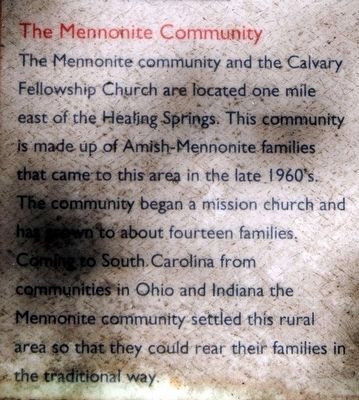 Blackville Marker<br>The Mennonite Community image. Click for full size.