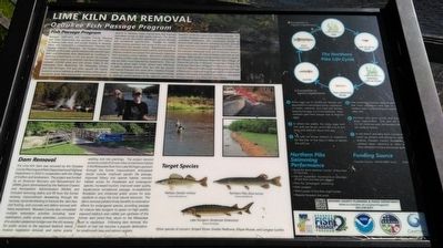 Lime Kiln Dam Removal Marker image. Click for full size.