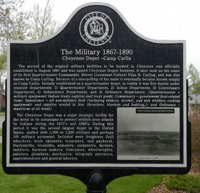 The Military 1867-1890 Marker image. Click for full size.