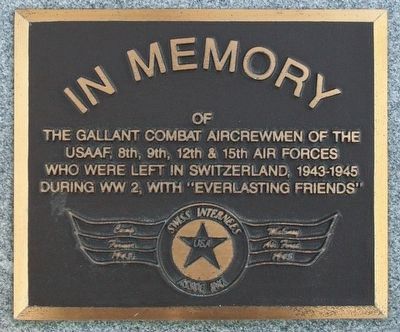 Swiss Internees Association, Inc. Marker image. Click for full size.