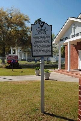 Macedonia Baptist Church Marker (Front) image. Click for full size.
