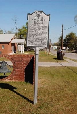 Macedonia Baptist Church Marker (Reverse). Click for full size. Macedonia Baptist Church Marker (Reverse) image. Click for full size.