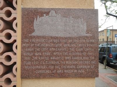The Cheyenne Club Marker image. Click for full size.