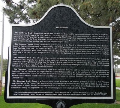 The Trails (Part I) Marker, reverse image. Click for full size.
