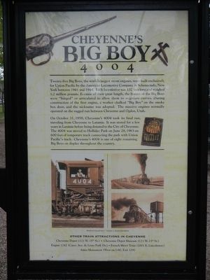 Cheyenne's Big Boy 4004 Marker image. Click for full size.