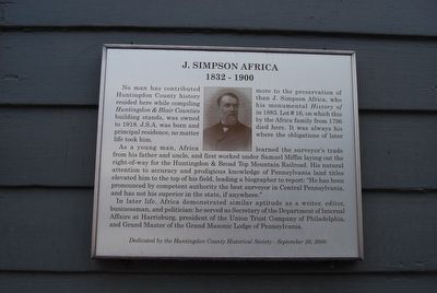 J.Simpson Africa Marker image. Click for full size.