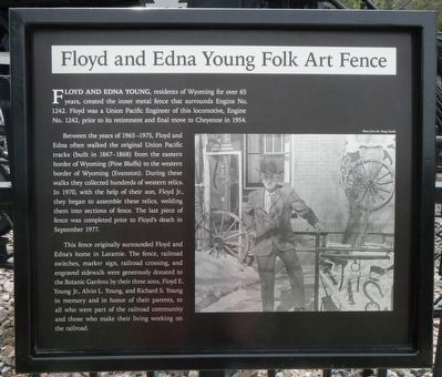 Floyd and Edna Young Folk Art Fence Marker image. Click for full size.