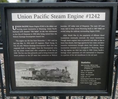 Union Pacific Steam Engine #1242 Marker image. Click for full size.