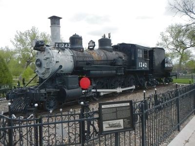Union Pacific Steam Engine #1242 and Marker image. Click for full size.