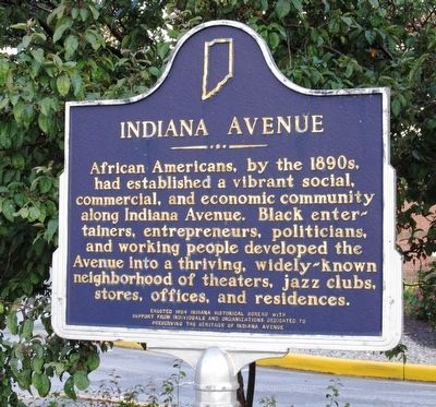 Indiana Avenue Marker image. Click for full size.