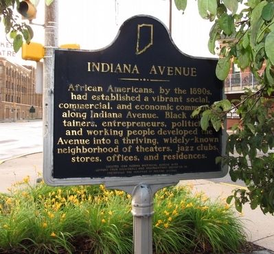 Indiana Avenue Marker image. Click for full size.