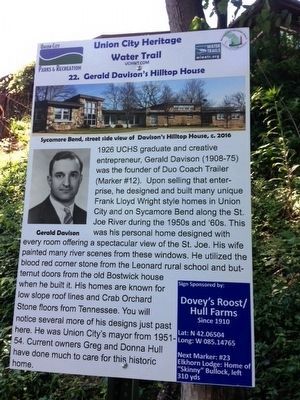 Gerald Davison's Hilltop House Marker image. Click for more information.