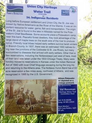 Indigenous Residents Marker image. Click for more information.