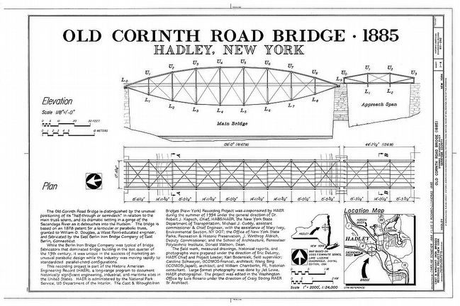 <i>Old Corinth Road Bridge - 1885 Hadley, New York.</i> image. Click for full size.