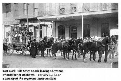 Last Black Hills Stagecoach leaving Cheyenne image. Click for full size.