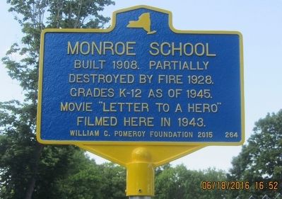 Monroe School Marker image. Click for full size.