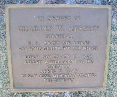 Veterans Memorial - Charles W. Murphy. Click for full size. Veterans Memorial - Charles W. Murphy image. Click for full size.