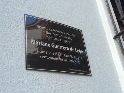 Mariano Guerrero de Léon Marker. Click for full size. Mariano Guerrero de Léon Marker image. Click for full size.