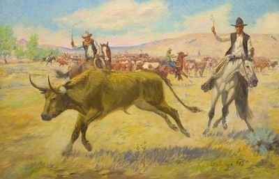 Roping a Steer image. Click for full size.