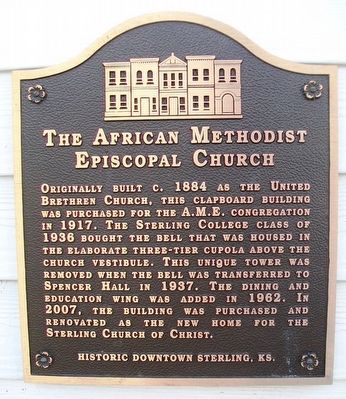 The African Methodist Episcopal Church Marker image. Click for full size.