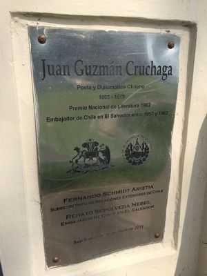 Juan Guzmán Cruchaga Marker. Click for full size. Juan Guzmán Cruchaga Marker image. Click for full size.