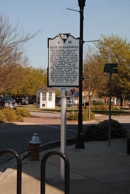 Bank Of Barnwell / Edgar A. Brown Law Office Marker (Front) image. Click for full size.