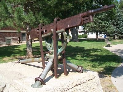 Mead[e] Post No 14 G.A.R. Memorial Machine Gun image. Click for full size.