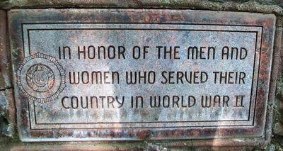 World War II Memorial Marker. Click for full size. World War II Memorial Marker image. Click for full size.
