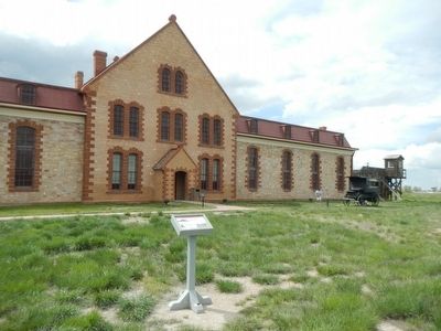 Ice House Marker and Wyoming Territorial Prison image. Click for full size.
