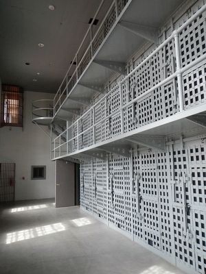 Cells in the Wyoming Territorial Prison image. Click for full size.