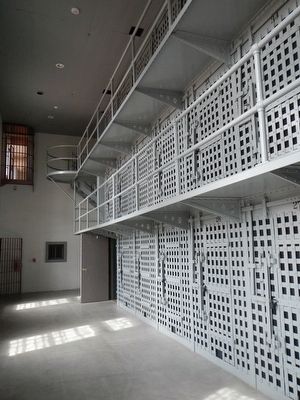 Cells in the Wyoming Territorial Prison. Click for full size. Cells in the Wyoming Territorial Prison image. Click for full size.