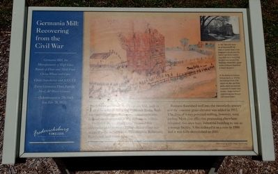 Germania Mill: Recovering from the Civil War Marker. Click for full size. Germania Mill: Recovering from the Civil War Marker image. Click for full size.