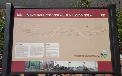Virginia Central Railway Trail Marker. Click for full size. Virginia Central Railway Trail Marker image. Click for full size.