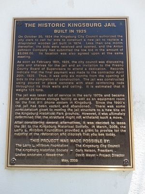 The Historic Kingsburg Jail Marker image. Click for full size.