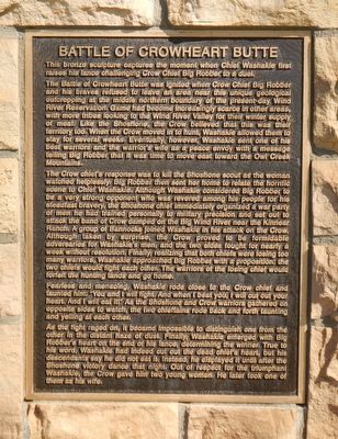 Battle of Crowheart Butte Marker image. Click for full size.
