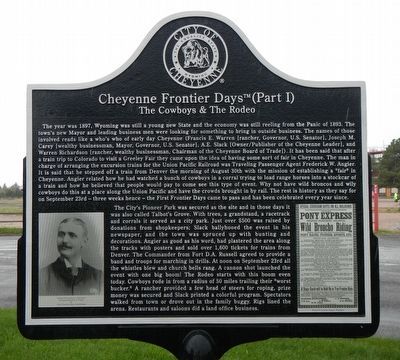 Cheyenne Frontier Days (Part I) Marker image. Click for full size.