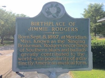 Birthplace of Jimmie Rodgers Marker. Click for full size. Birthplace of Jimmie Rodgers Marker image. Click for full size.