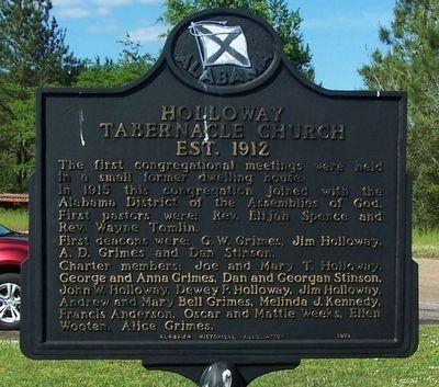 Holloway Tabernacle Church Marker image. Click for full size.