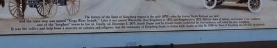 The History of the Town Kingsburg Mural Text image. Click for full size.