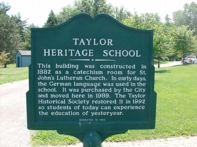 Taylor Heritage School Marker. Click for full size. Taylor Heritage School Marker image. Click for full size.