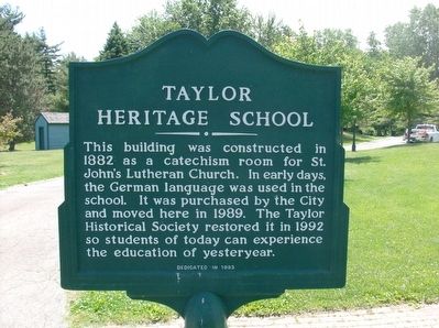 Taylor Heritage School Marker image. Click for full size.
