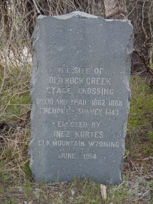 Old Rock Creek Stage Crossing Marker image. Click for full size.