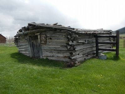Fort Halleck blacksmith shop and Marker. Click for full size. Fort Halleck blacksmith shop and Marker image. Click for full size.