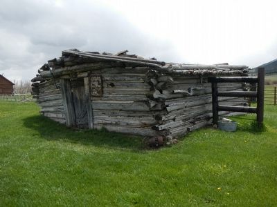 Fort Halleck blacksmith shop and Marker image. Click for full size.