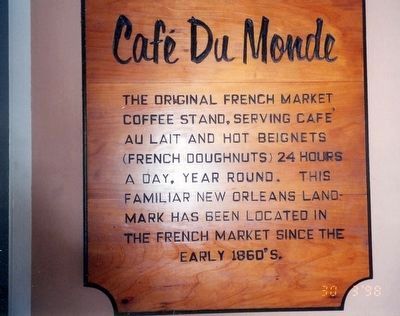 Caf Du Monde Marker image. Click for full size.