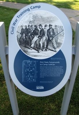 First State Fairgrounds to Camp Sullivan Marker image. Click for full size.