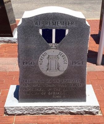 Korean Service Memorial & Medal (Front). Click for full size. Korean Service Memorial & Medal (Front) image. Click for full size.
