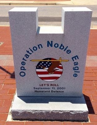 Operation Noble Eagle Memorial (Front) image. Click for full size.